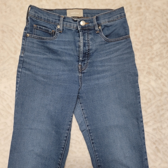 Everlane High-Rise Slim Straight Cigarette Jeans Size 28R Women's  Light Wash - Picture 2 of 14